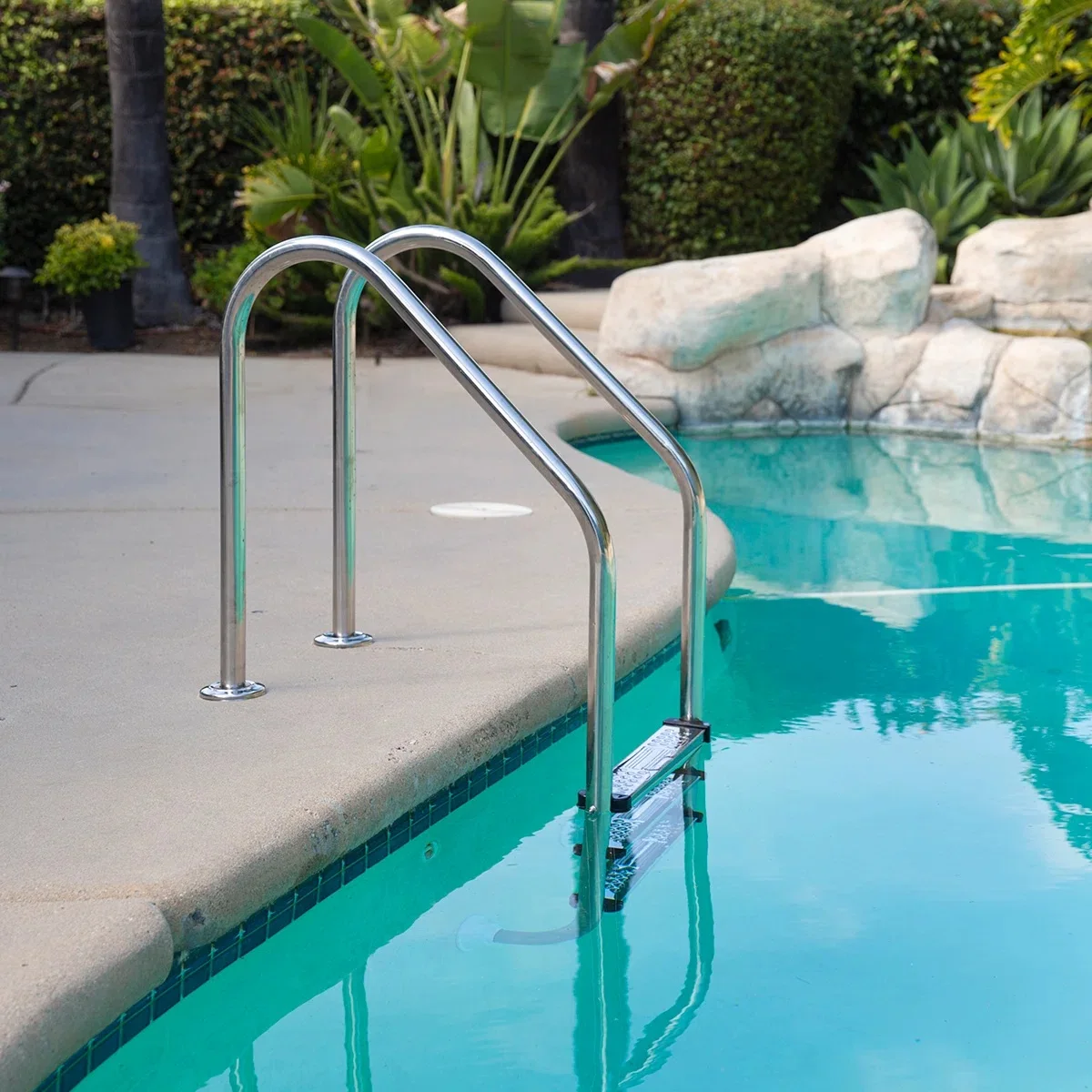 Heavy Duty 3 Step Stainless Steel Marine Ladder Anti Slip Portable Step Ladder For Boat Yacht Dock Inground Pool Outdoor Use