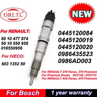 ORLTL Nuevo Inyector de Combustible Diésel 0445120084 0445120020 0445120019 para RENAULT IVECO 5010477874 0986435523 0986AD003 503135250