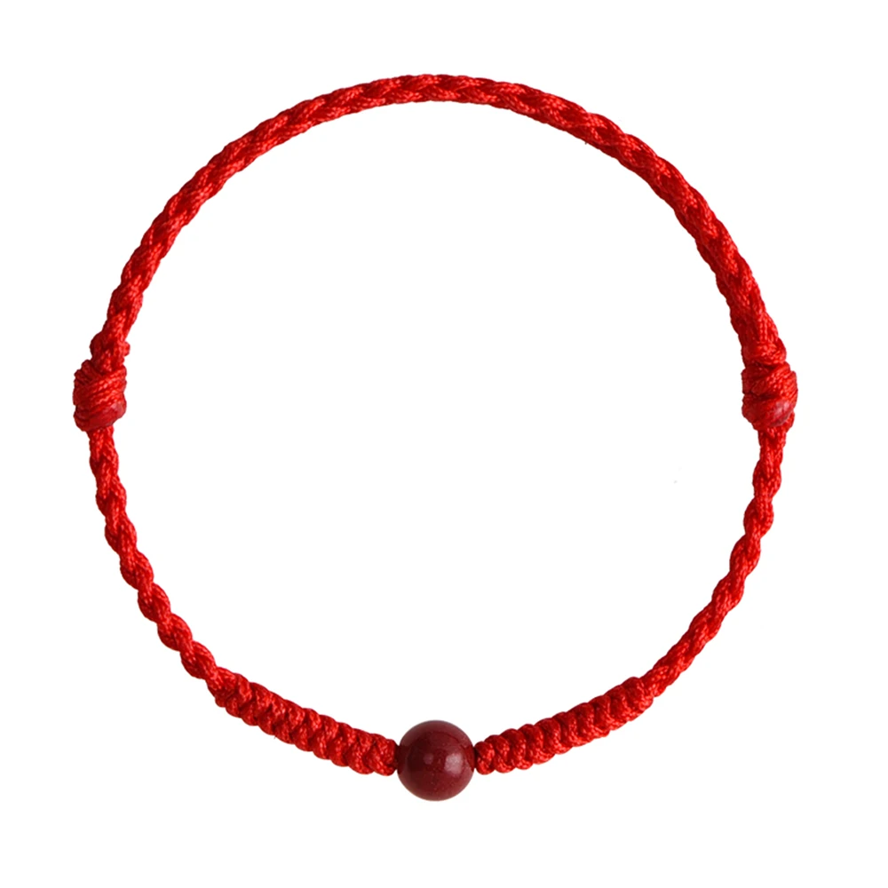 تميمة سوار من سلسلة حمراء مصنوعة يدويًا للحماية، أساور مطابقة من خرز الزنجفر قابلة للتعديل للأزواج وأفضل الأصدقاء