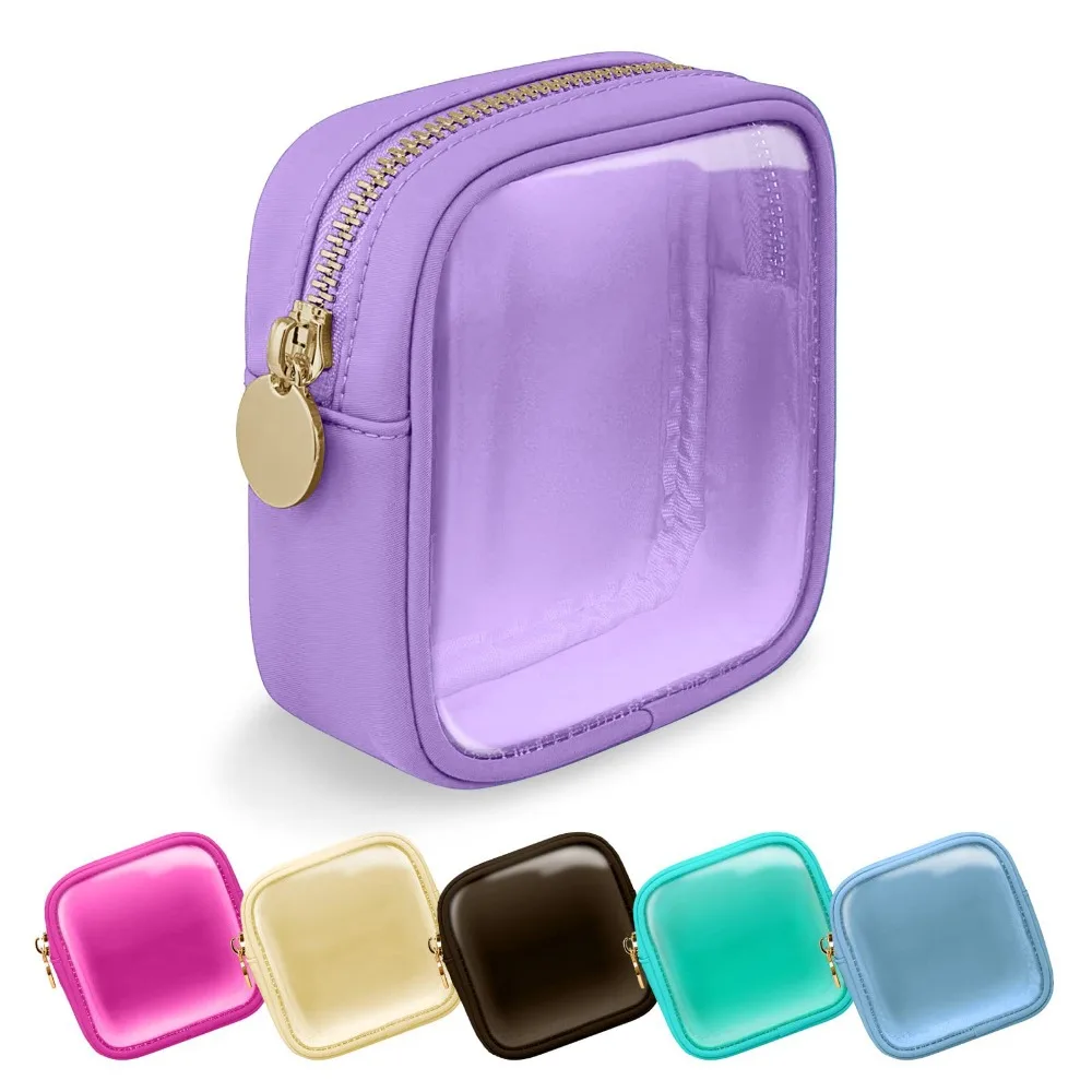 Mini borsa cosmetica in Pvc borse portaoggetti impermeabili multifunzione con cerniera piccola custodia cosmetica da donna