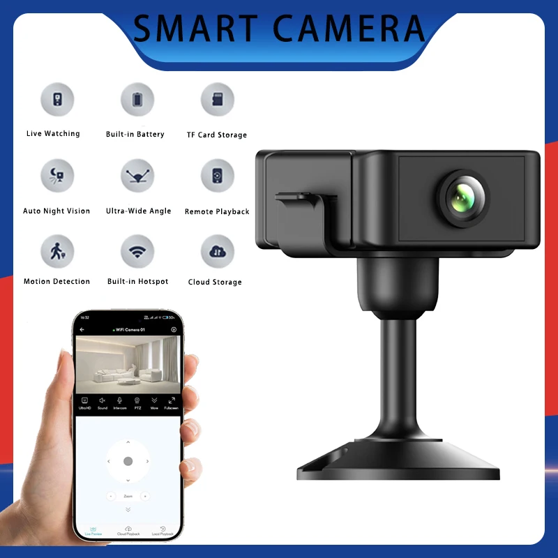 

NEW Wireless HD Home WIFI Camera with No Installation Smart Surveillance Cameras and Night Vision Remote Viewing Anywhere