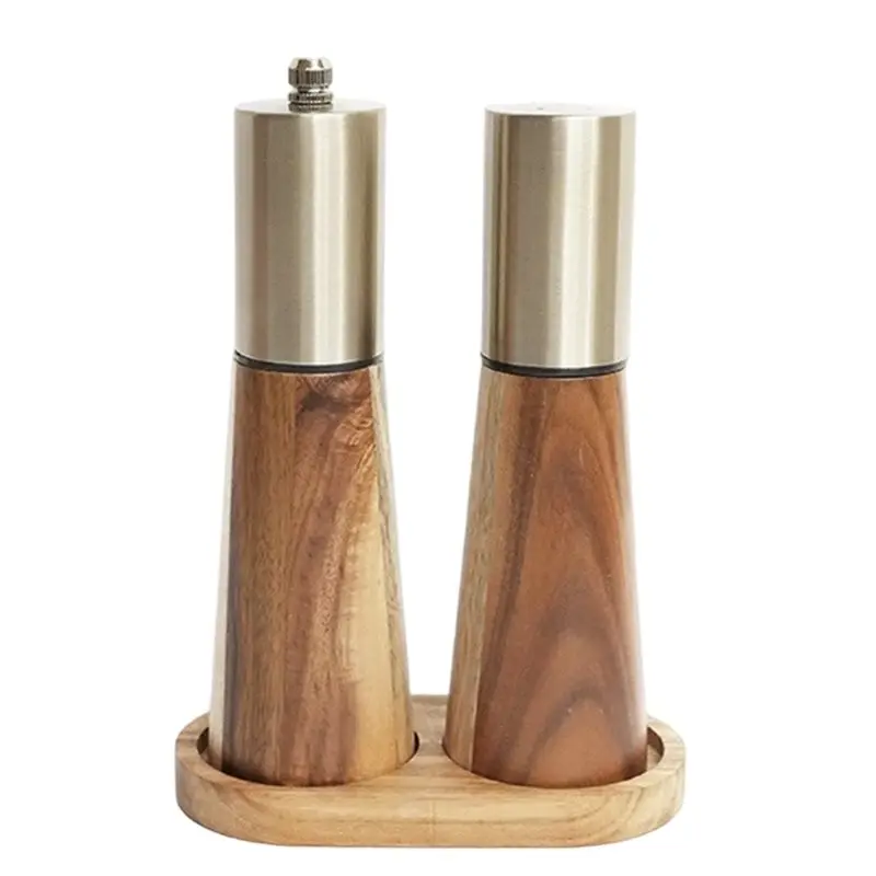 

AB66-Manual Wooden Pepper Grinder For Salt Dispenser Multi-Use Kitchen Tool For Spices