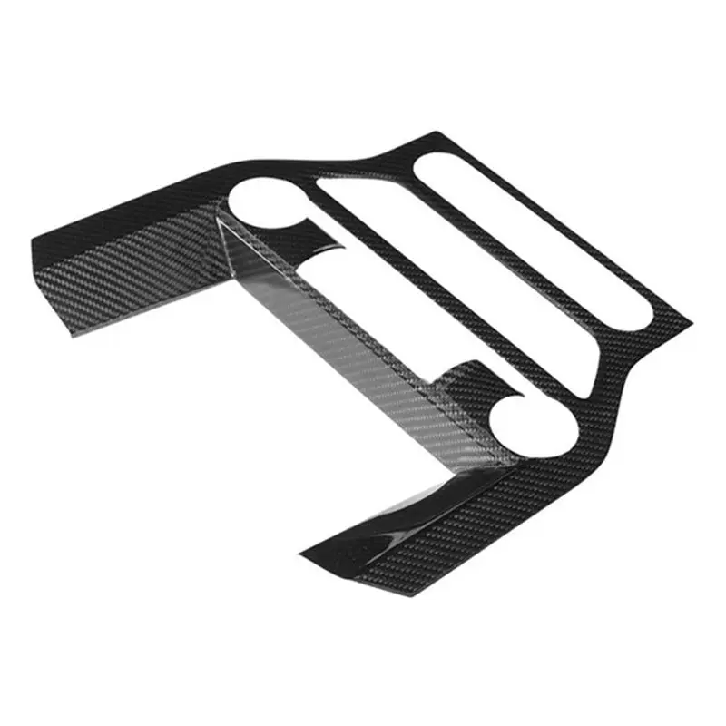 A21E-1 Pcs Car Carbon Fiber Interior Center Console GPS Panel Cover Trim Fit For Ford Mustang All Model 2014 -18