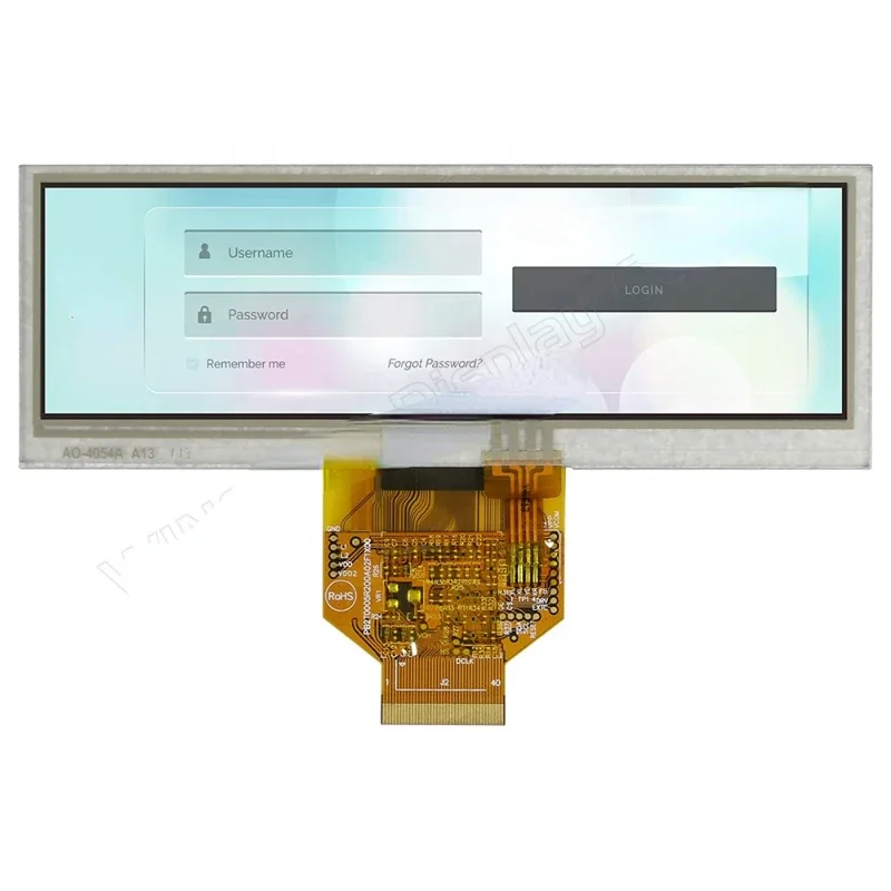 480x128 5.2 inch Stretched Bar LCD Display Module with Wider Viewing Angle (Resistive Touch Panel) 480x128