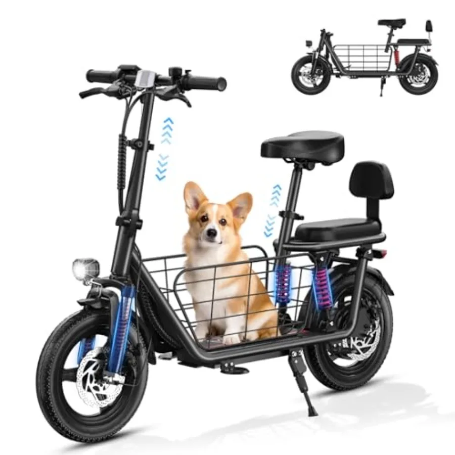 

Электросамокат с сиденьем для взрослых, пиковая мощность двигателя 450/850 Вт, скорость до 20 миль/ч, запас хода 25 миль, нагрузка до 330 фунтов, портативный электросамокат с сиденьем.