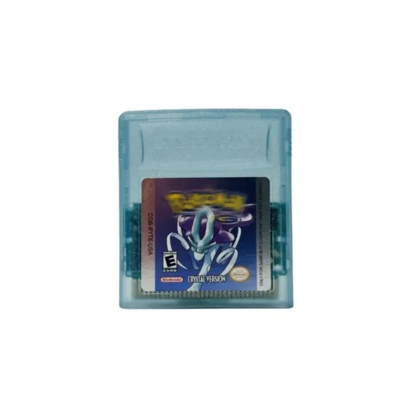 

Классический игровой картридж GBC, синий, красный кристалл, игра Mini Monsters Series, 16-битная игровая консоль, карта, подарок на английском языке