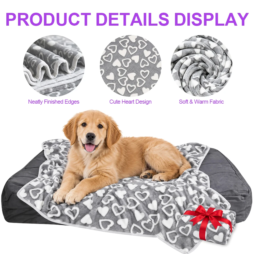 Soft Warm Pet Blanket Grey Cut - Pet Beds recension och pris