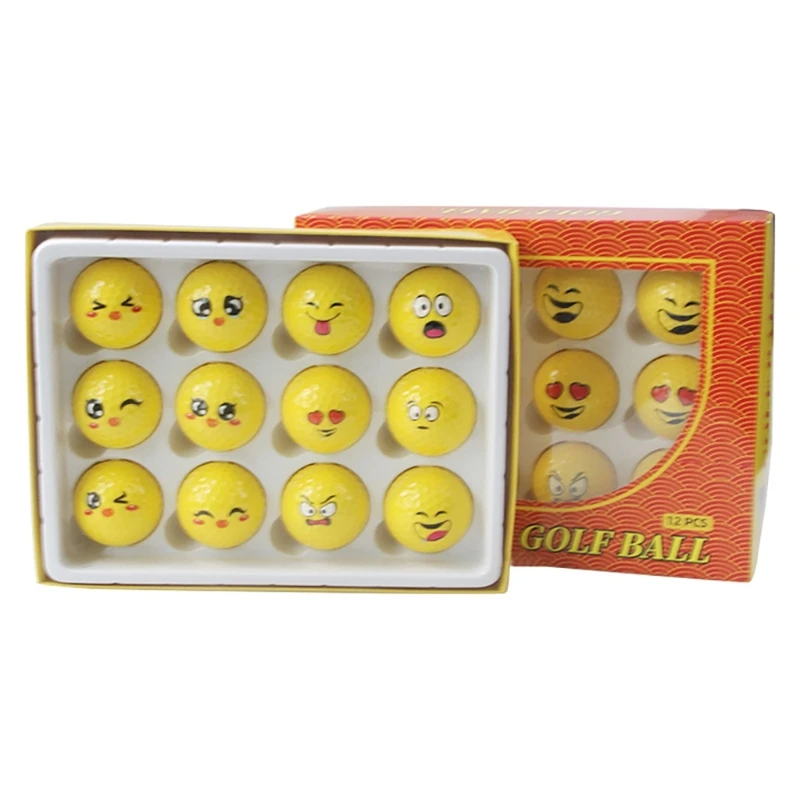 12Pcs Unique Practice Golf Balls Funny Golf Balls for Course Play, Practice