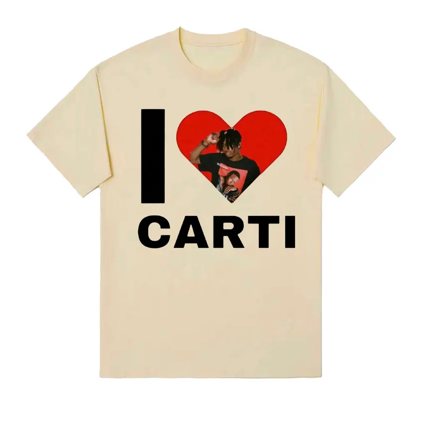 I Love Playboi Carti Rapper Graphic Tshirt Men Women Harajuku Y2k Short Sleeve T-shirt Male Hip Hop Oversized T Shirt Streetwear