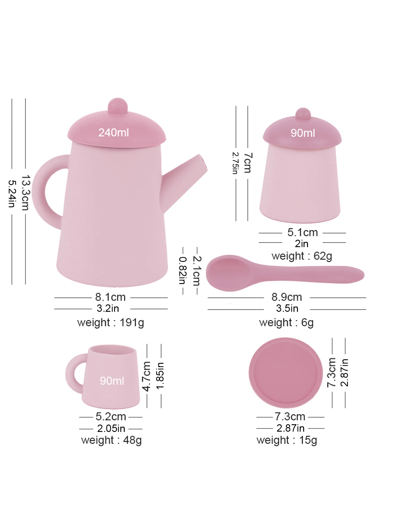 TYRY HU Teacup Children Toy Simulation Kitchen Utensil BPA Free Silicone Kid Education Pretend Play Toy Gift