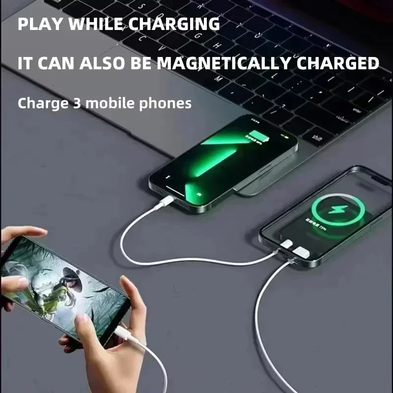Lenovo 500000mAh Wireless Magnetic Power Bank PD22.5W Super Fast Charging Portable External Battery for Huawei iPhone Samsung view 5