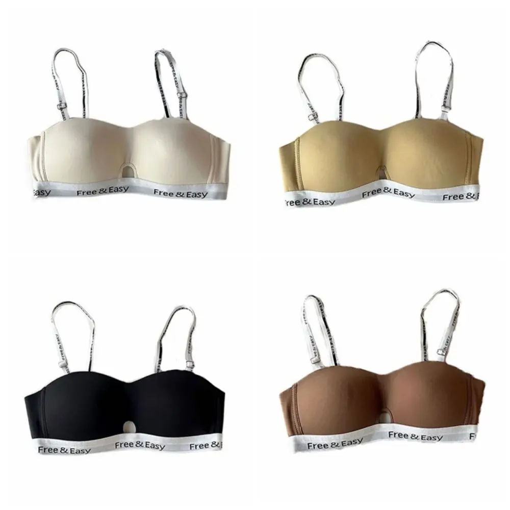 Sweet Hollow Out Wireless Bra Letter Shockproof Brassiere for Women Close-fitting Anti-sagging Push Up Underwear Sports