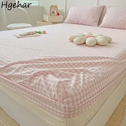 Plaid Soft Mattress Covers Dust-proof Non-slip All Inclusive Protector Single Double Bedcloth Breathable Skin-friendly Bedding