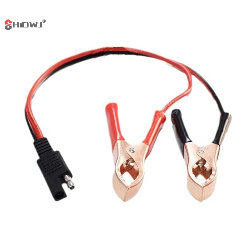 14AWG 36 سنتيمتر 2Pin SAE قطع الاتصال السريع إلى مقاطع التمساح البطارية مشابك كابلات موصلات الحبل M20 #4