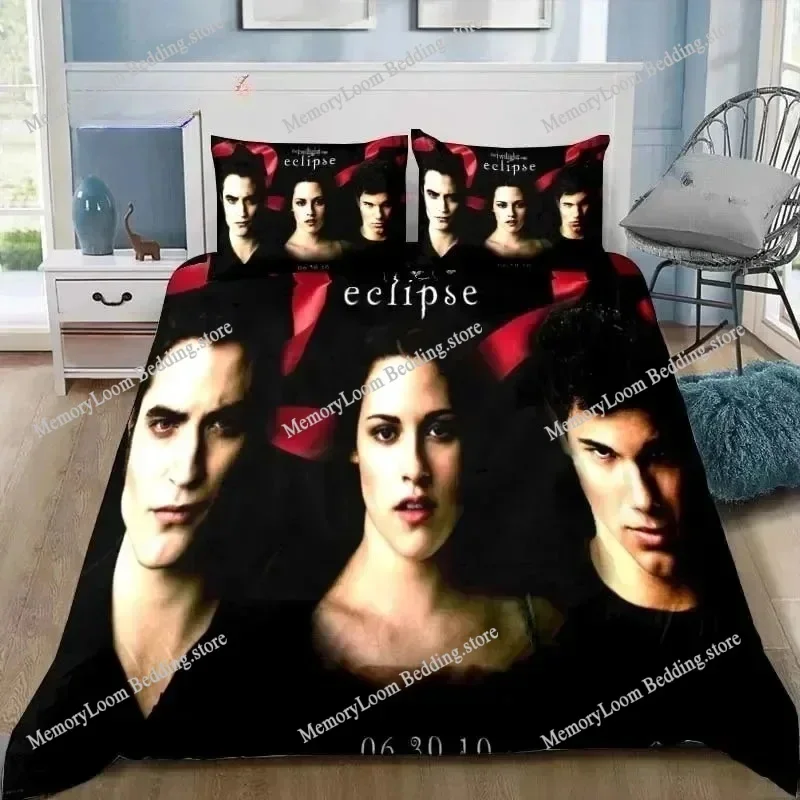 TV Show Hit The Twilight Saga Bedding Set King/Queen Size Duvet Cover 3D Print Cozy Soft Bed Sheet Set Adult Home Decor