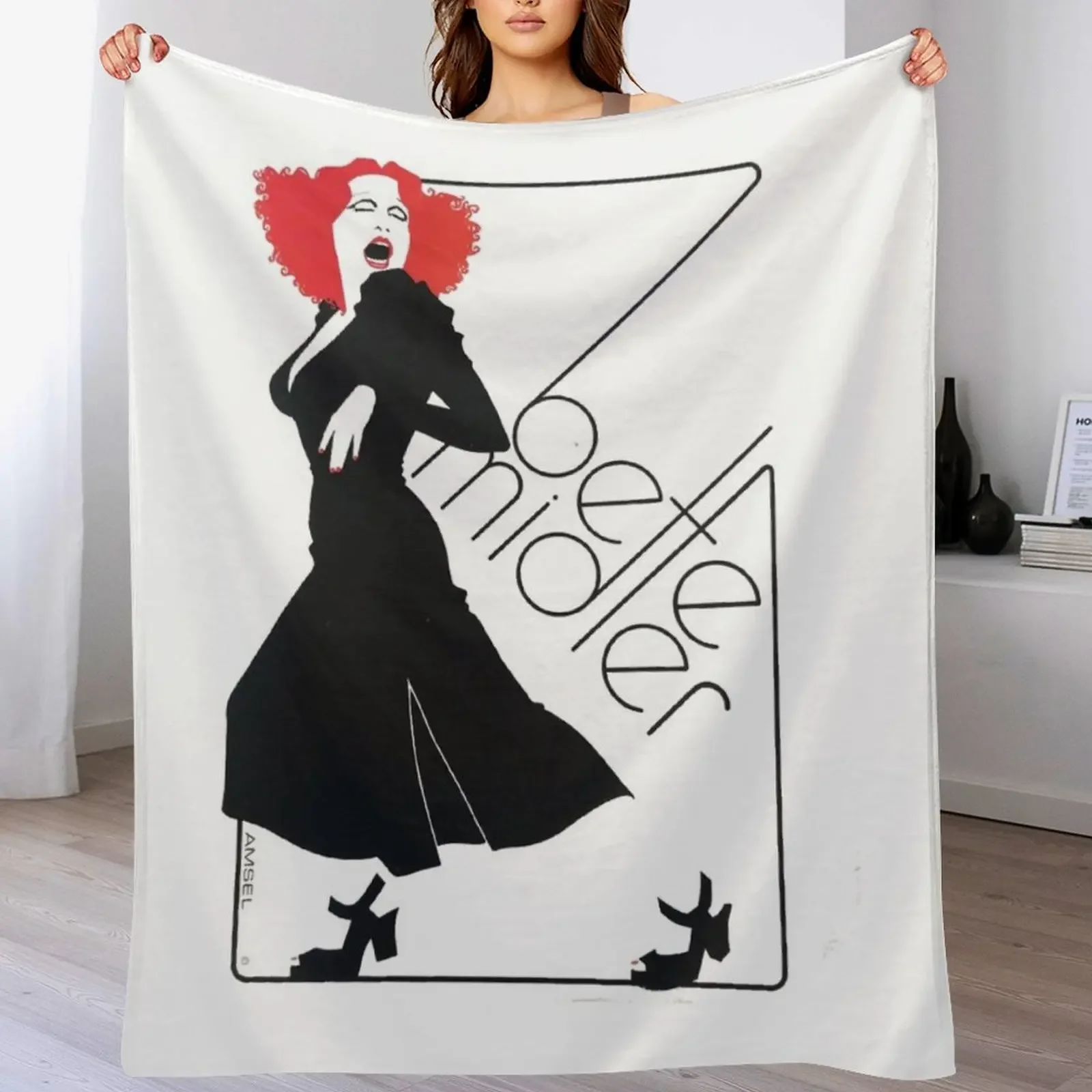 

Bette Midler Throw Blanket for winter Plaid on the sofa Thermal Plush Blankets