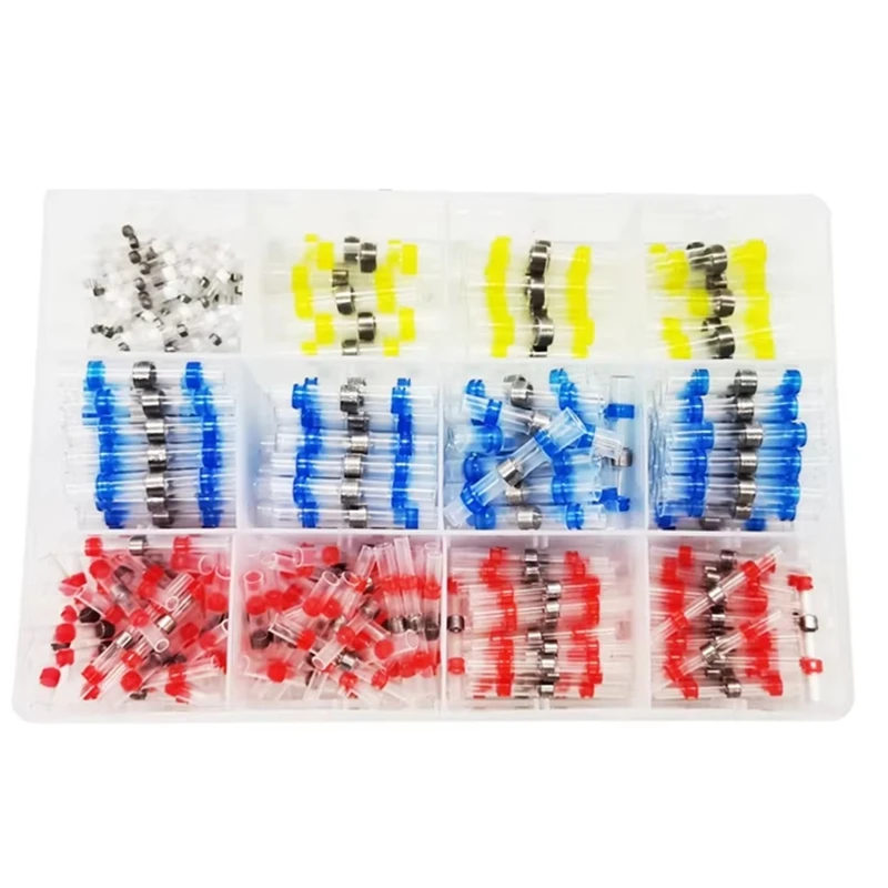 

2025 Trend 250Pcs Heat Shrink Connectors, Waterproof Insulated Electrical Crimp Wire Connectors, Splice Terminal