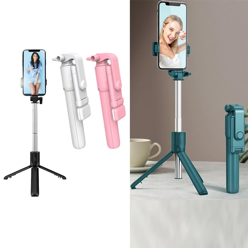 

Cell Phone Selfie Stick Tripod Bluetooth Remote Wireless Selfi Stick Phone Holder Stand With Beauty Fill Light For Phone