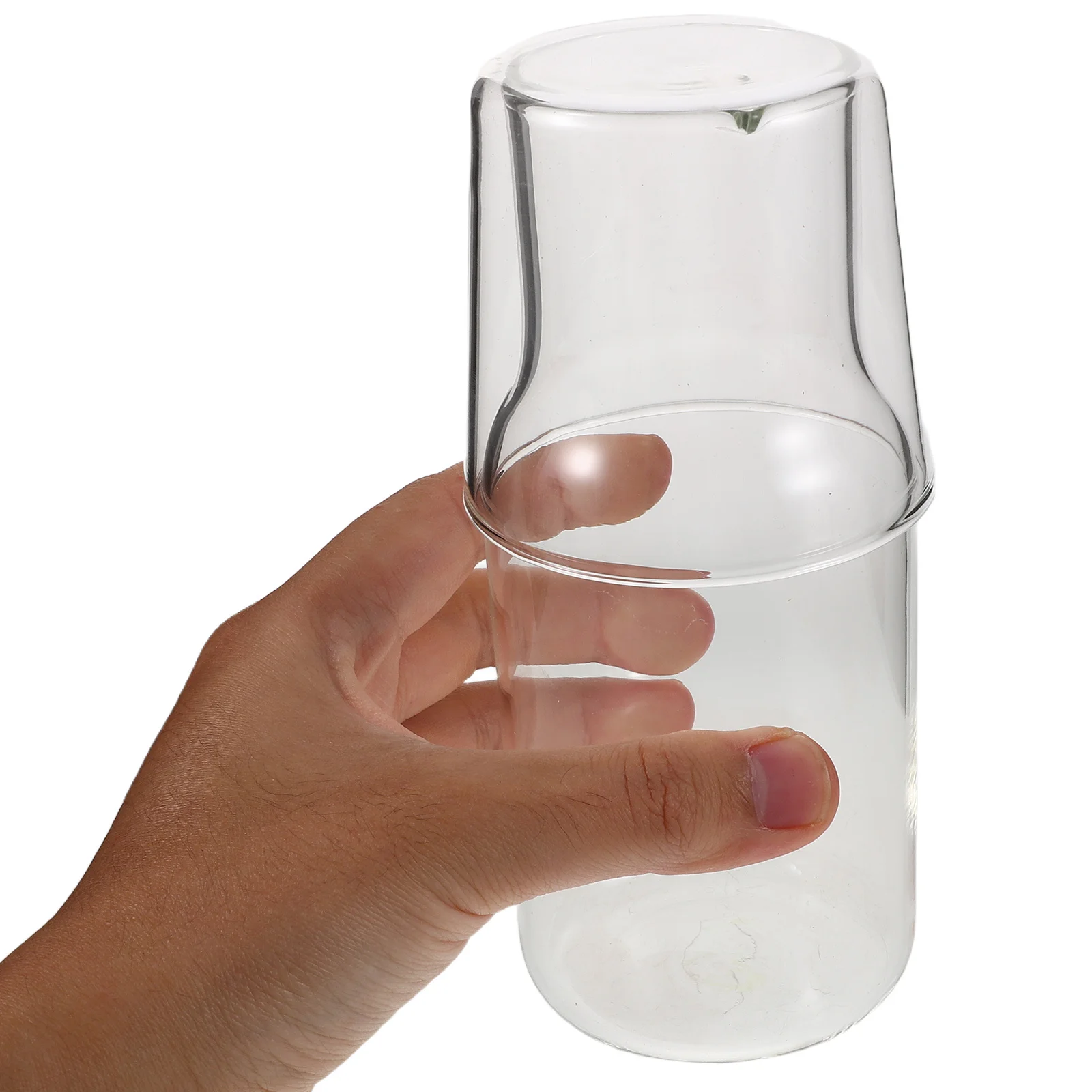 

2Set Borosilicate Glass Night Water Pitcher Carafe with Cup Bedroom Bedside Water Dispenser Glass Set Carafe with Tumbler