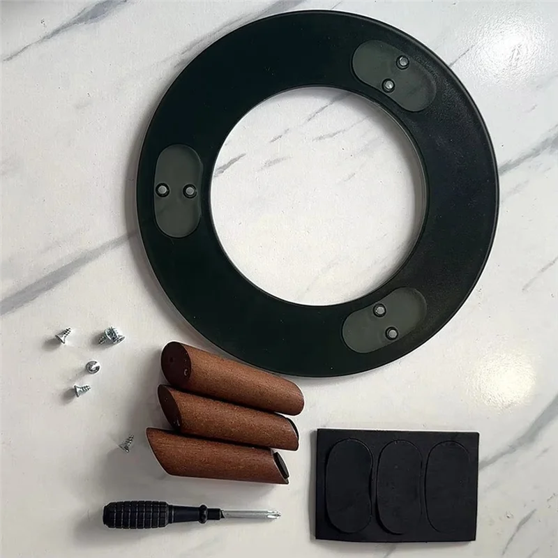 PHILE-Base de madeira maciça espessada antiderrapante suporte de áudio de mesa de madeira maciça com absorção de choque para Kardon Aura Studio