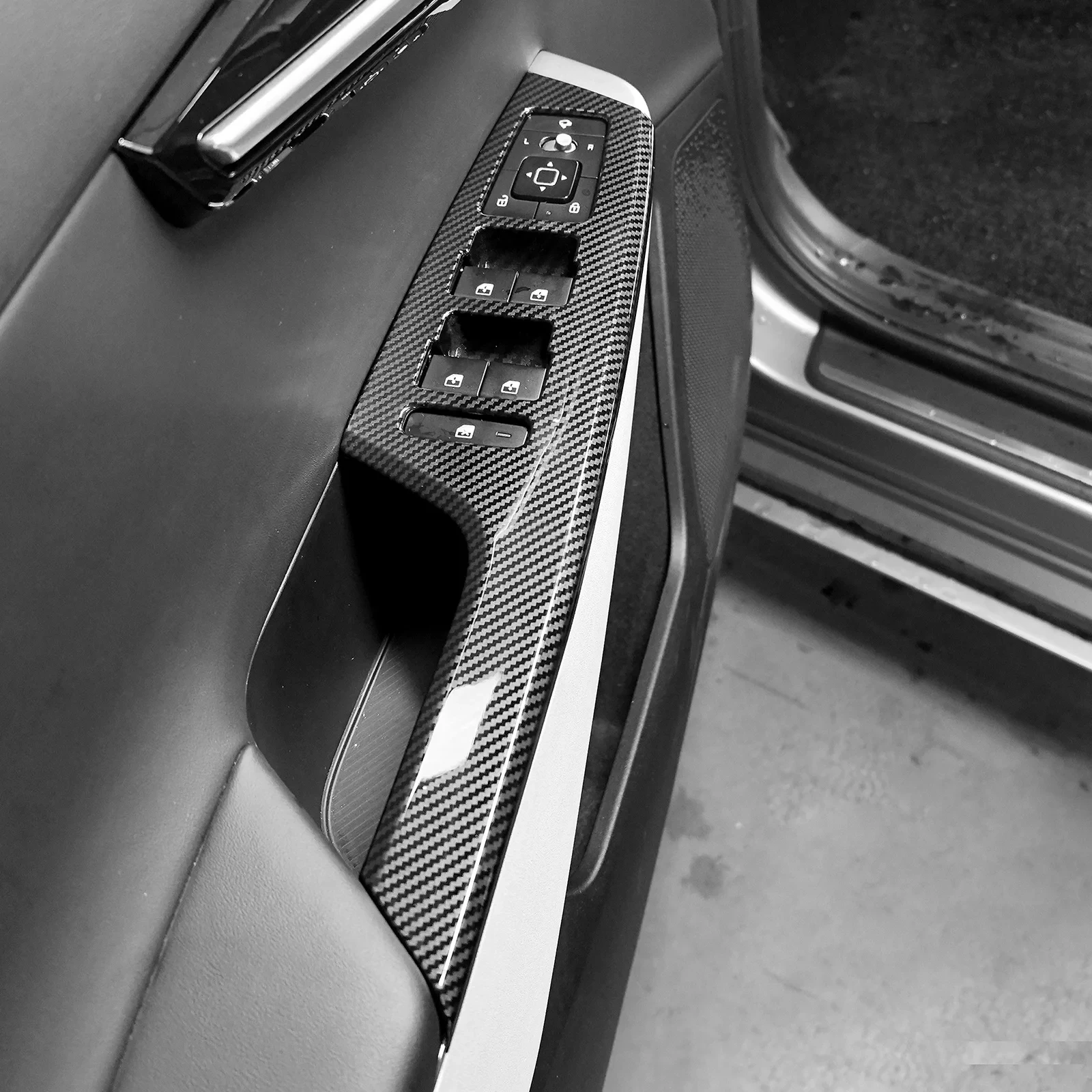 

For Kia EV6 21-23 ABS Door Button Decorative Frame Left-hand Drive