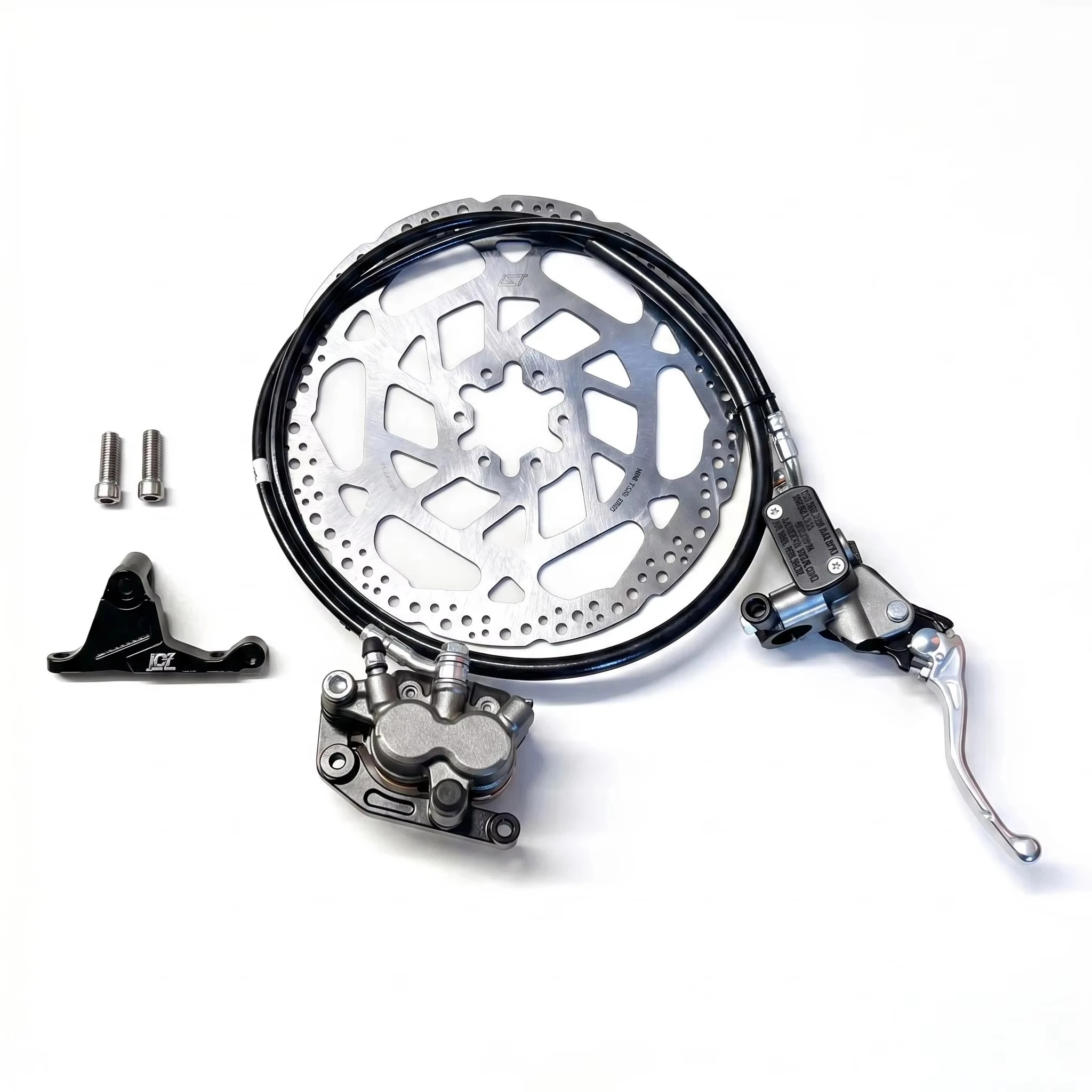 

High Performance Hydraulic Front Brake Caliper Rotor Kit Reinforced for Electric Off-road Motorcycle