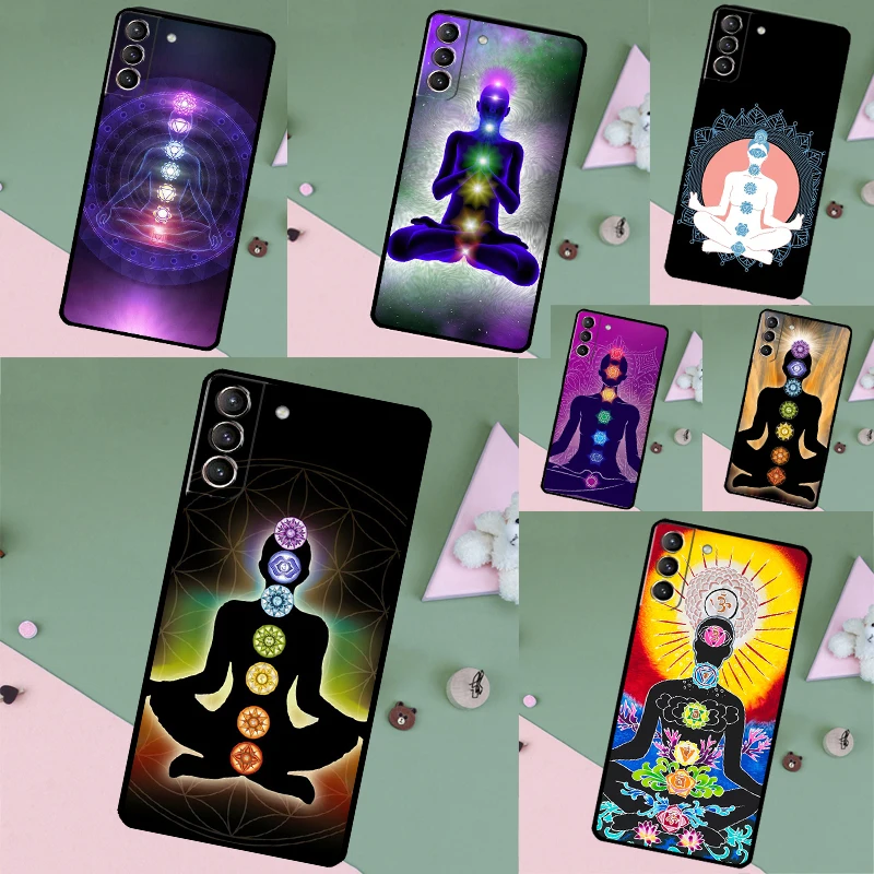 Mandala Chakra Yoga Case For Samsung Galaxy S26 Ultra S25 S24 S23 S21 S22 Ultra S10 S20 Plus S25 FE Phone Cover