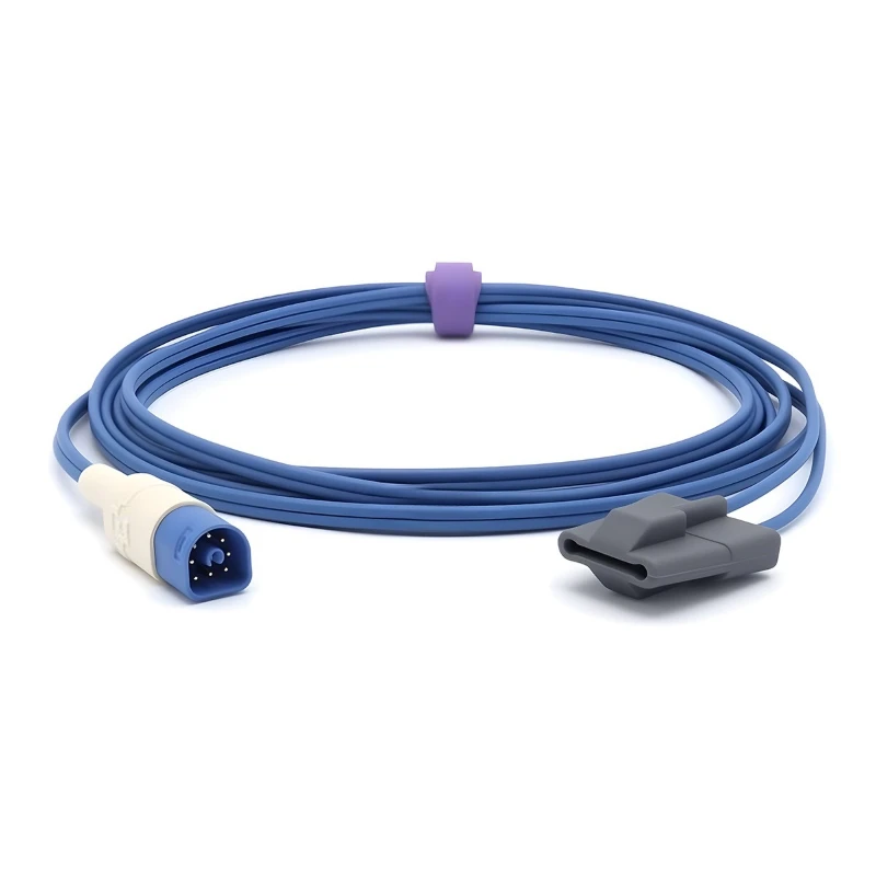 

Compatible blood oxygen sensor probe 8-pin newborn strap with adult finger clip finger cover main cable