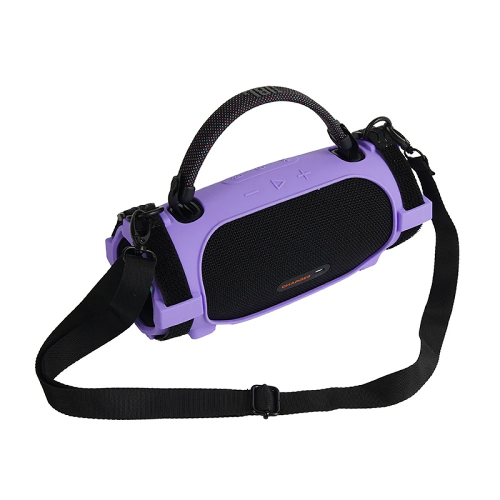 

Silicone Case For JBL Charge 6 Stereo Drop Protection Simple Solid Color With Shoulder Strap