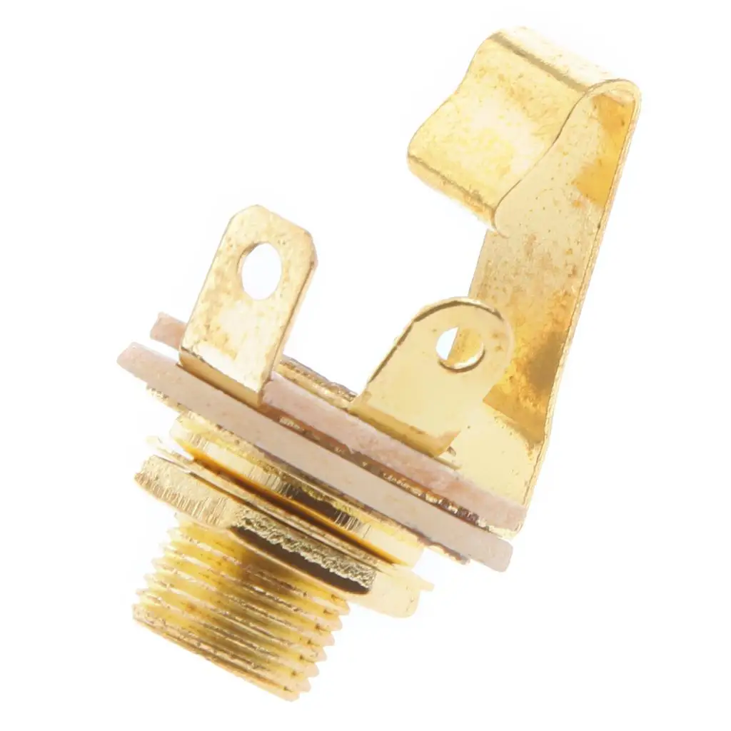 Guitar Socket 6.35mm Single Track Zinc Alloy for Electric Guitar Bass Accessories and DIY Project