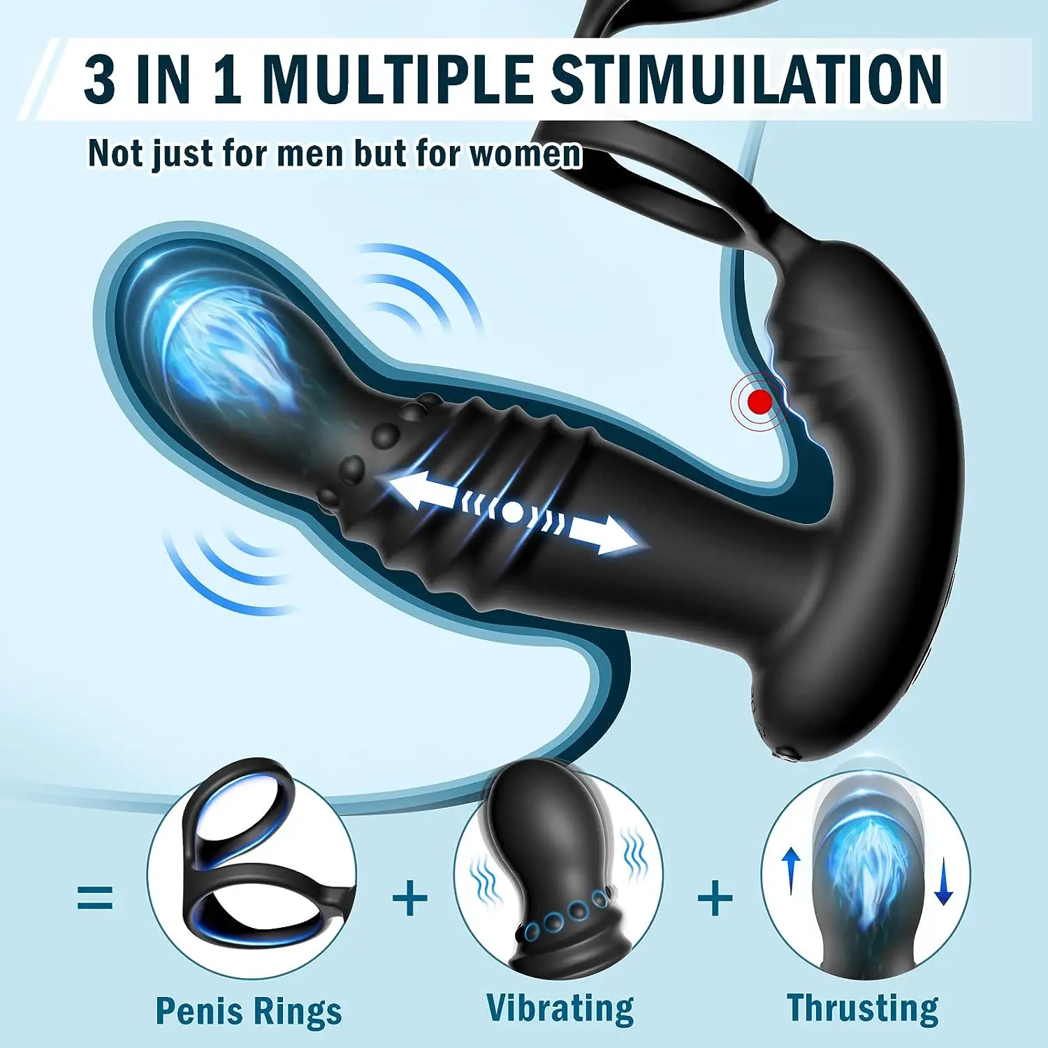 남성 커플용 찌르는 전립선 마사지기, 애널 플러그 진동기, 성 장난감, P 스팟 진동기, 성인 장난감