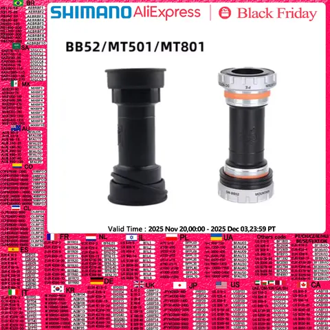 Shimano DEORE XT SLX MT800 MT801 BB52 MT501 BB93 BB80 68mm/73mm 89.5/92mm Presse BB MTB Movimento centrale per M5100 M6100 M7100