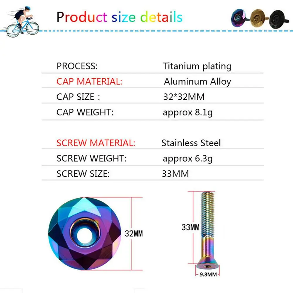1-1/8 "طريق الدراجة سبائك الألومنيوم MTB دراجة الجذعية غطاء دراجة غطاء لوعاء دراجة سماعة شوكة غطاء علوي