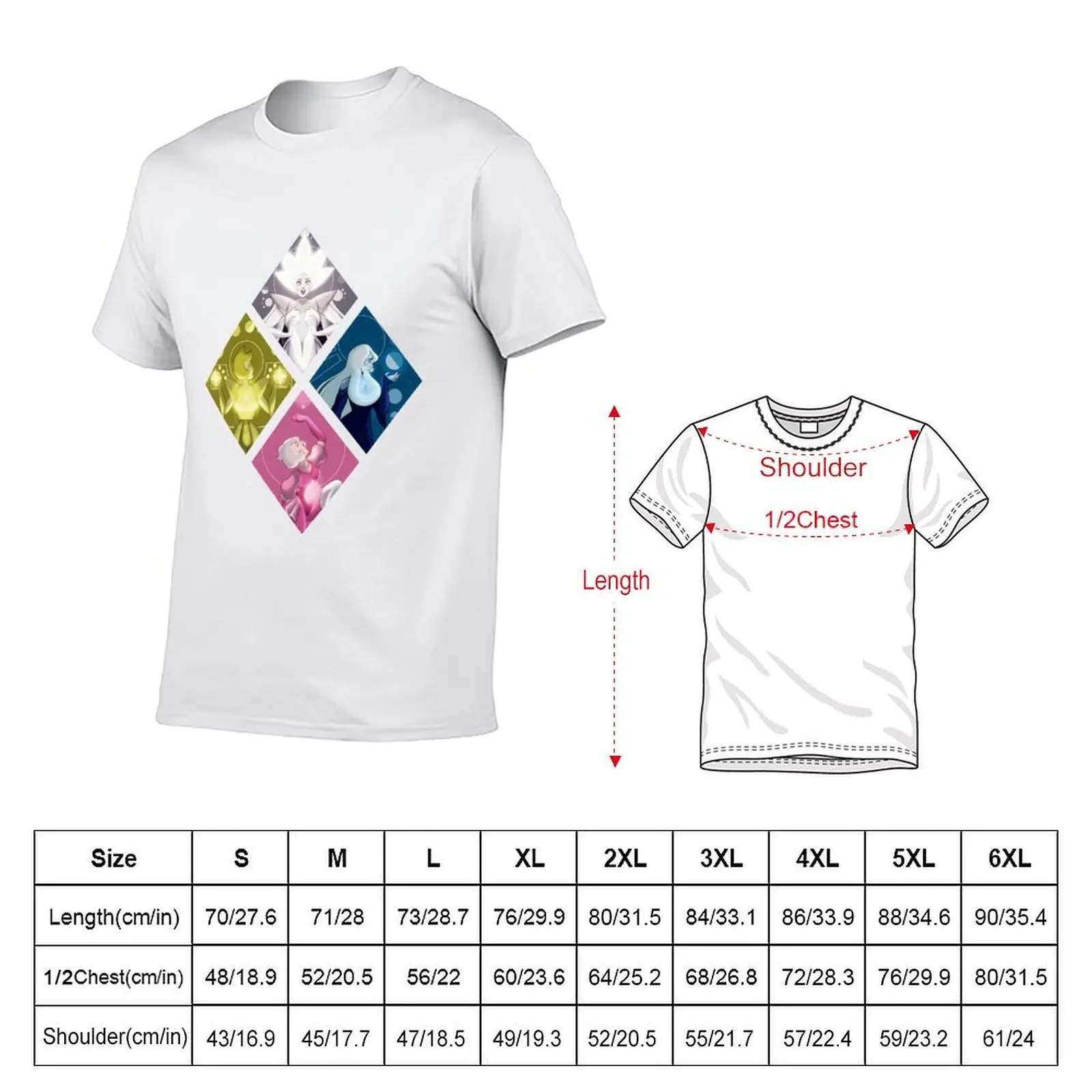 Diamonds Mural - Steven Universe T-Shirt man t shirt cotton high quality t shirts for man cotton man tshirt T-Shirt