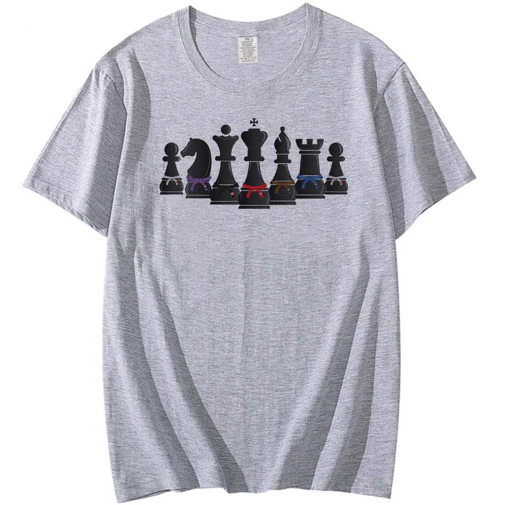 New Fashion Jiu-jitsu Human Chess with bjj belts Print Men T-Shirt Hipster The Master Tee Short Sleeve O-Neck Casual Tops