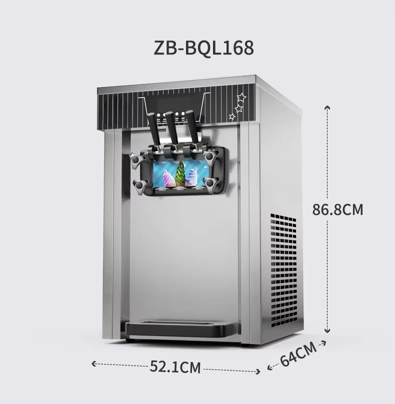 Professional  Commercial  Small  Stainless Steel  Soft Ice Cream Parlour Maker Machine Ice Cream Maker in Germany