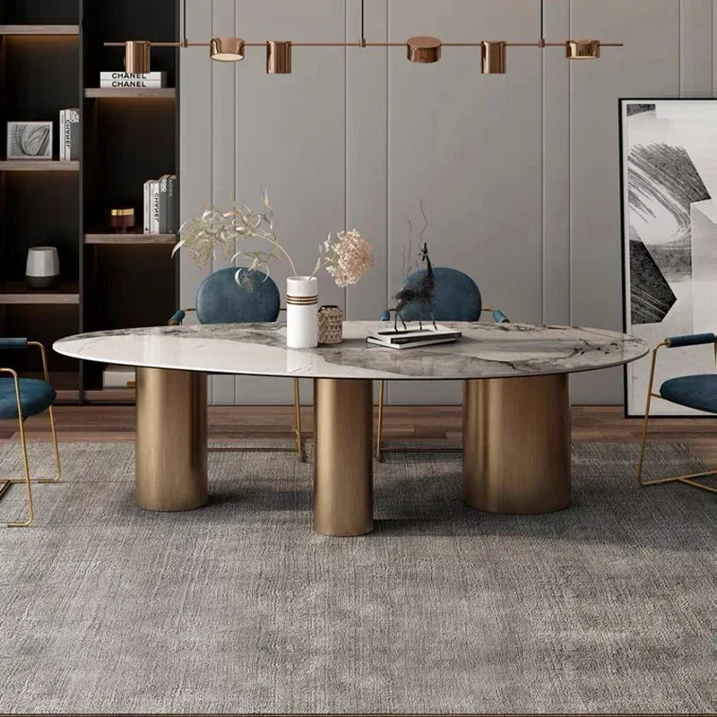 Marble Kitchen Dining Table Modern Furniture Luxury Mid-century Plastic Home Tables Mesas De Comedor Dinning Living Room