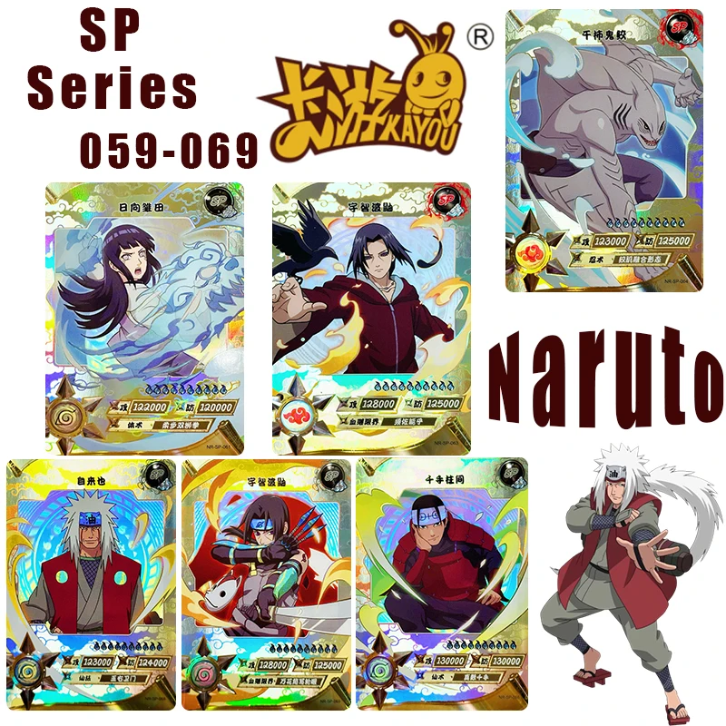 Kayou Naruto Uchiha Itachi Jiraiya Cartoon Anime Character Collection Card Sp59-69 Board Game Toy Card Christmas Birthday Gift