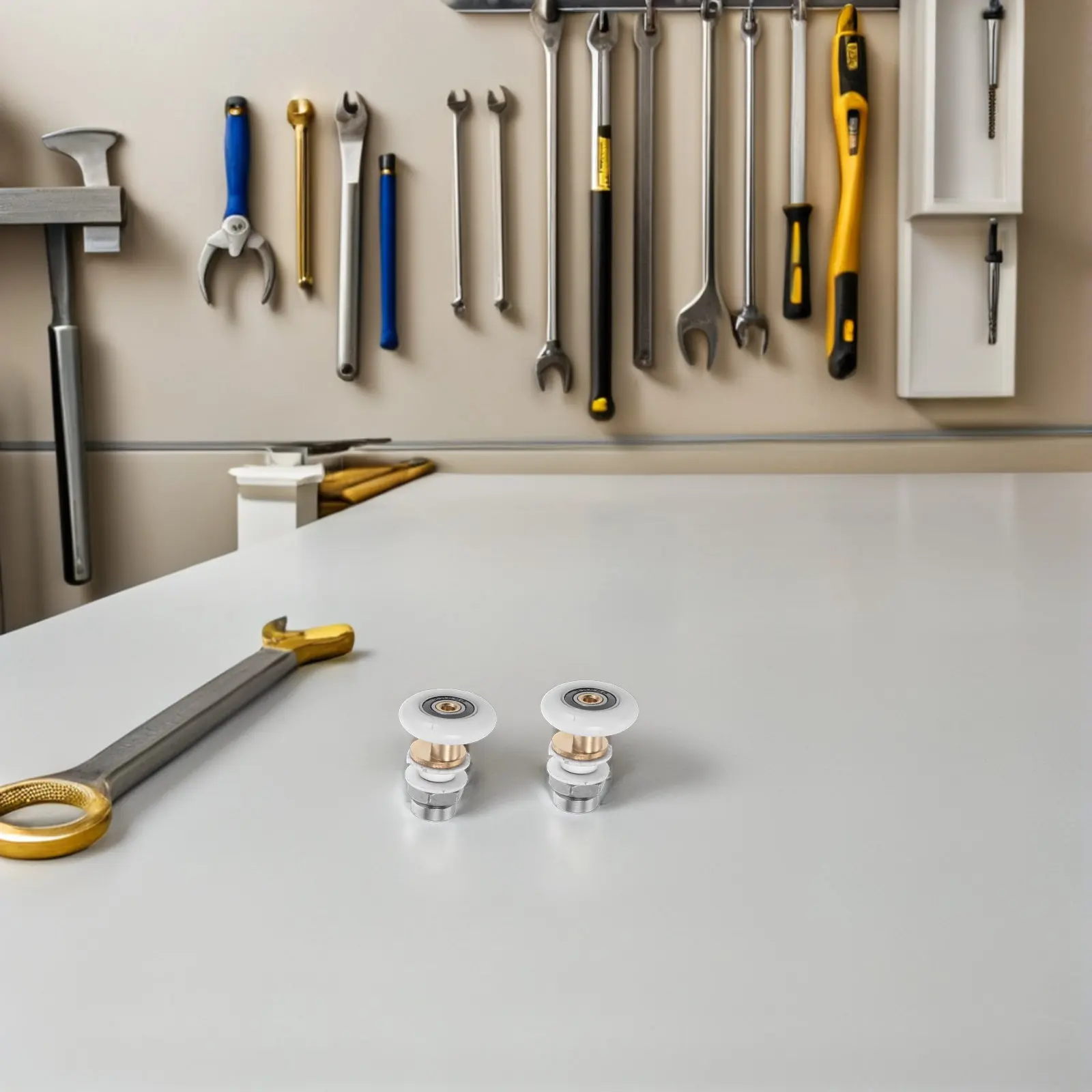 

8Pcs 25Mm Nylon Shower Door Rollers Smooth Rolling Waterproof Wheels for Glass Sliding Bathroom Door Repair Shower Screen Wheels