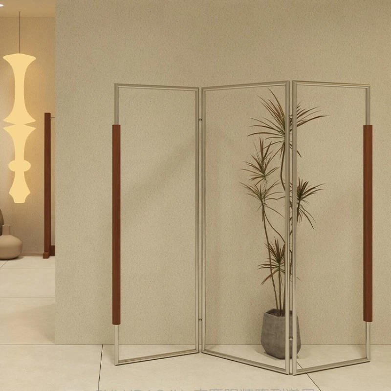 

Rack island foldable screen rack walnut women's clothing store window floor-standing display hanger hanger