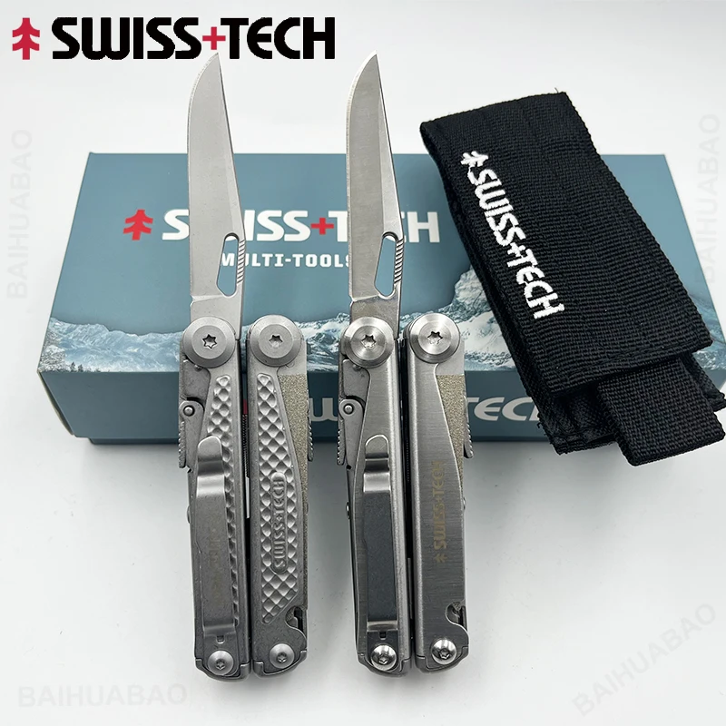 Swiss Tech-alicate Multiferramenta Ferramenta Combinada Multifuncional Tesoura de Dobrar Portáteis Lâmina de Serra Equipamento de Exterior 18 em Edc