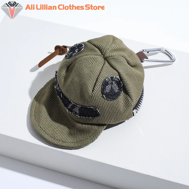 سلسلة مفاتيح محفظة عملات معدنية على شكل قبعة ، حقيبة محفظة محمولة ، قلادة عصرية ، منظم سماعات رأس ، إبداعي #4