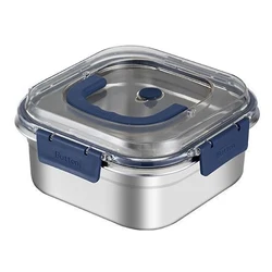 1Pc Stainless Steel Large Capacity Seal Lunch Box wiht Lid for Fruit Salad Food Container Camping Picnic Box