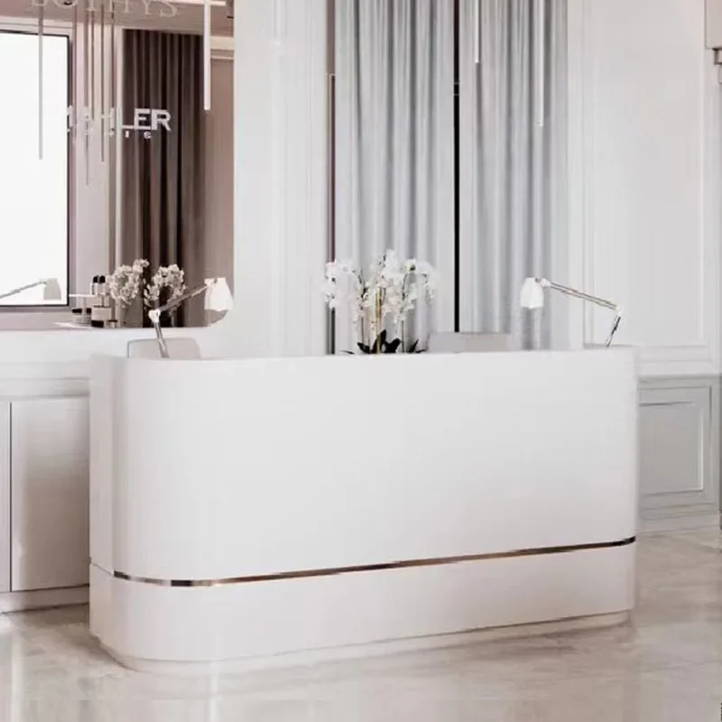 

Luxury Restaurant Tables Front Reception Desk Podium Lectern Register Cashier Counter Executive Escritorio Postmodern Furniture