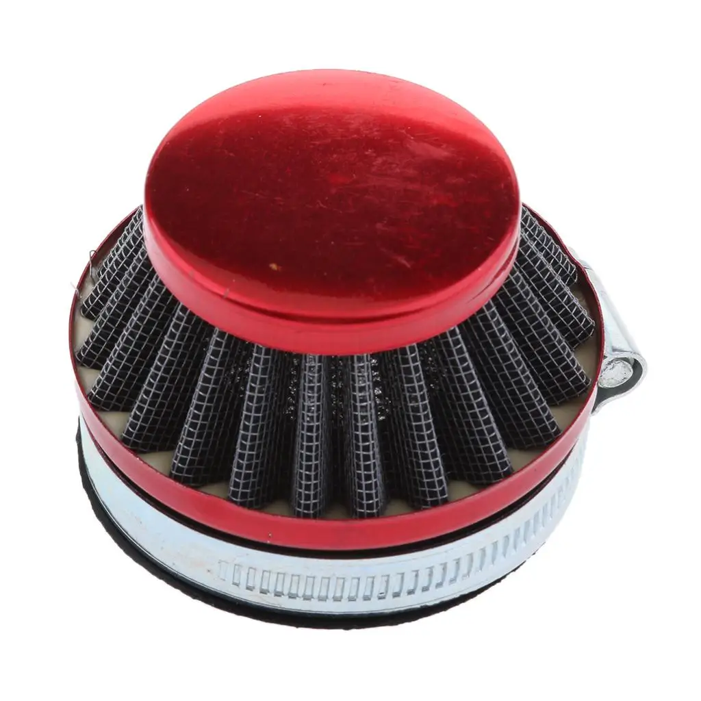 58mm Motorcycle Air Filter Cone Metal Intake Mini Moto Cleaner for 49cc 80cc 2 Stroke Engines