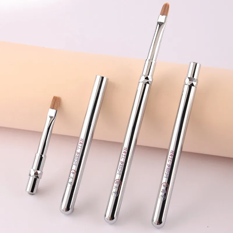 1/3 個金属ハンドル新しいネイルアートブラシマニキュアペイントブラシ Uv ジェルエクステンションビルダー描画ペン