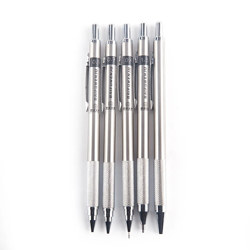 Metal Mechanical Pencil Drawing Automatic Pencil Send 2 Pencil Lead For School Supplies