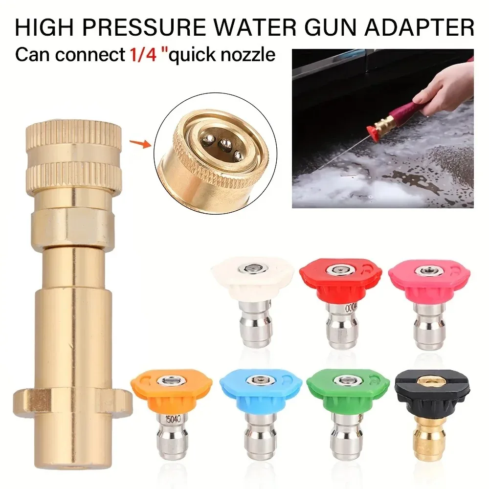 Adapter für Kärcher K2-K7 Hochdruckreiniger zur Umwandlung in 1/4-Zoll-Schnellanschluss Hochdruck-Autowaschpistole Konvertierungsfitting – Detail 7
