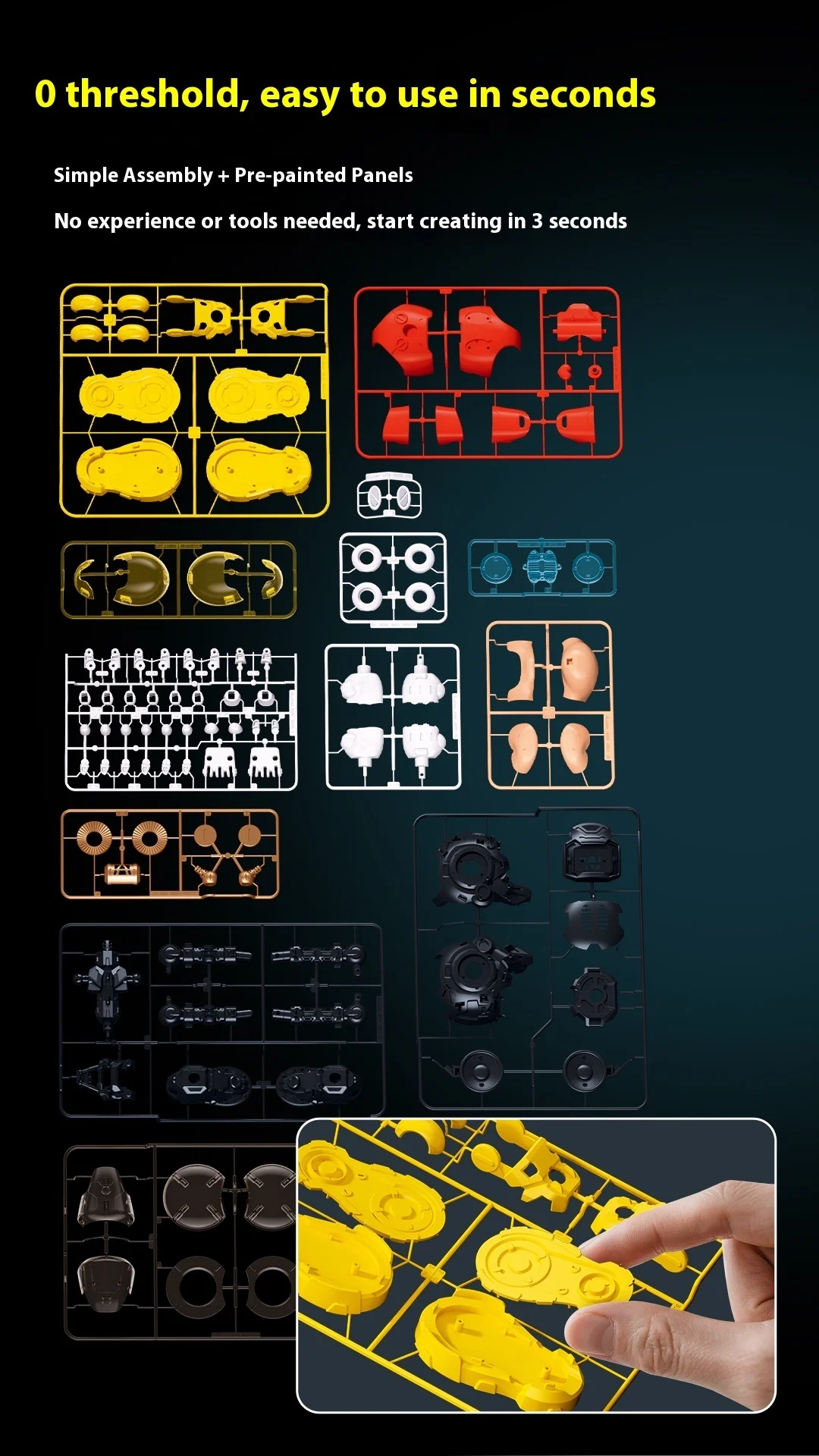 Novo kit de modelo de montagem do mickey mouse da disney sluban pleyerid coleção original figuras de ação robô modelo estátua brinquedos hobby presente