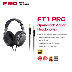 FiiO FT1 Pro Open-Back Planar Magnetic Wired Hi-Fi Headphones for Home, Studio, Recording, High Sensitivity